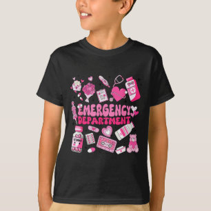 Retro Emergency Department Nk Valentine Er Nurse W T-Shirt