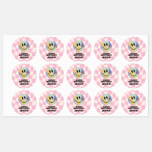 Retro Emoji Smile Birthday For Girls