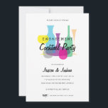 Retro Engagement Party | Cocktail Party Invitation<br><div class="desc">Retro inspired cocktail party invitation.  "ENGAGEMENT" and all text is editable to anything to suite your party.  Bold graphics and colours with a modern clean layout make this a stand out.</div>