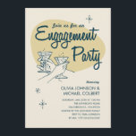 Retro Engagement Party Invitations<br><div class="desc">Engagement party invitations with a fun retro style design.</div>