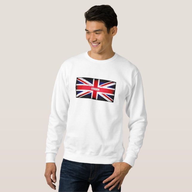 Retro England Flag /Union Jack Sweatshirt (Front Full)