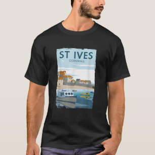 Retro England ST IVES Cornwall Vintage Poster GIFT T-Shirt