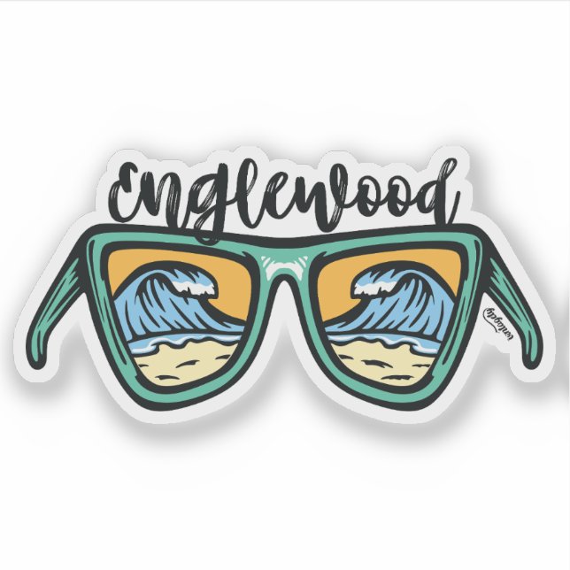 Retro Englewood Beach artwork in both sides (Front)