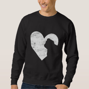 Retro English Bulldog Dog Heart Valentine's Day Do Sweatshirt