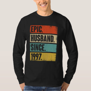 Retro Epic Husband Since 1997 25th Wedding Anivers T-Shirt