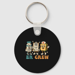 Retro Er Crew Emergency Room Funny Er Ed Nurse Tec Key Ring