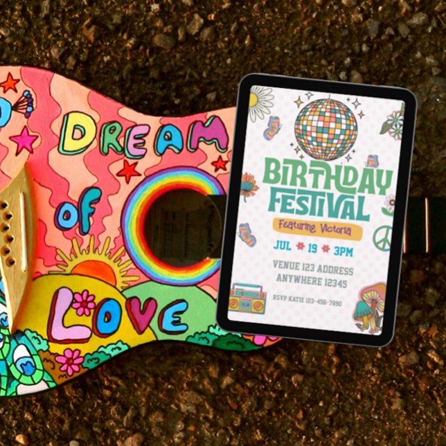 Retro Era Birthday Festival Invitation (Creator Uploaded)