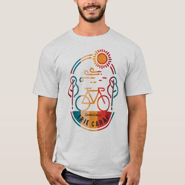 Retro Erie Canal Bike Trail. T-Shirt (Front)