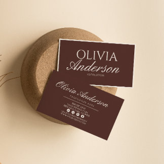Retro Espresso Luxury Vintage Old Money Classy Business Card