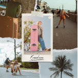 retro esthetic trendy pink and red skateboard<br><div class="desc">simple pink and red skateboard for him,  for her or for them is your personalized name in a bold funky and grunge distressed lettering. Get the prefect abstract design for a teen birthday or Christmas present. Just write your own name for a custom skateboard.</div>