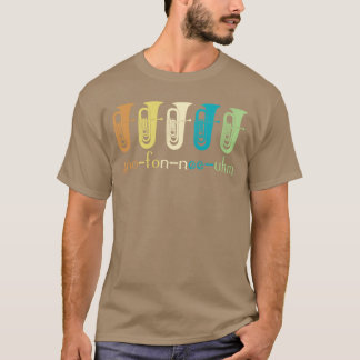 Retro Euphonium Player Euphoniumist Brass Horn Mar T-Shirt