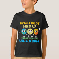 Retro Everybody Line Up Total Solar Eclipse 2024 E
