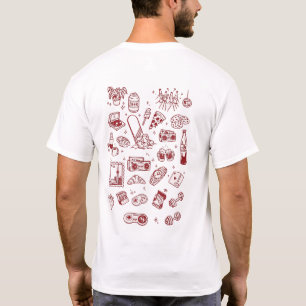 Retro Everyday Life Doodle Collage Shirt Design