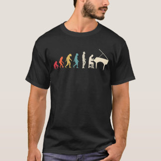 Retro Evolution Piano Player Pianist Classical Mus T-Shirt