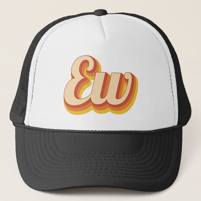 Retro Ew Trucker Hat (Front)