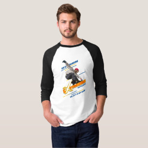 Retro Extreme Sport Skateboard   Men 3/4 S. Raglan T-Shirt