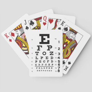 Retro Eye Chart Ophthalmology Optometry Pop Art Playing Cards