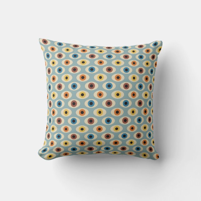 Retro Eye Pattern Cushion (Front)