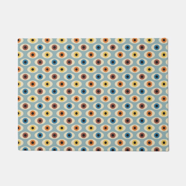 Retro Eye Pattern Doormat (Front)