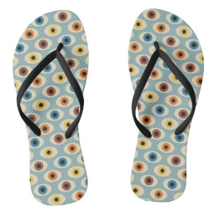 Retro Eye Pattern Jandals