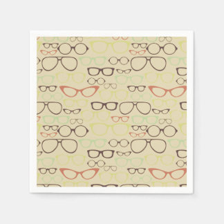Retro Eyeglass Hipster Napkin