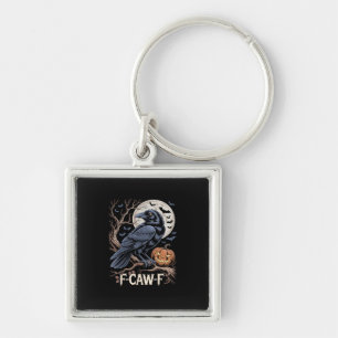 Retro F-Caw-F Bird Crow Funny Crow Bird Cawing Gru Key Ring