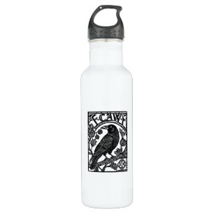 Retro F Caw F Crow Funny Saying Meme Design 710 Ml Water Bottle