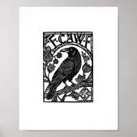 Retro F Caw F Crow Funny Saying Meme Design