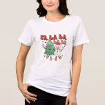 Retro Fa La La Christmas Tree and Snowman Tri-Blen Tri-Blend Shirt<br><div class="desc">Get into the holiday spirit with this retro-inspired "Fa La La La La" Christmas shirt featuring a festive tree and snowman duo. The vintage-style illustration brings a nostalgic charm, perfect for those who love classic Christmas designs. The playful characters and vibrant colours make it a fun choice for holiday gatherings...</div>