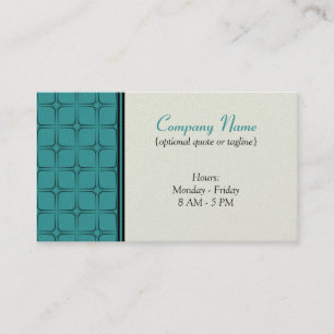 Retro Fab Business Card, Teal Card