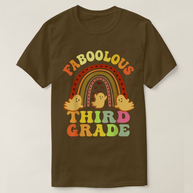 Retro FABOOLOUS 3RD GRADE TEACHER Costume This Is  T-Shirt (Design Front)