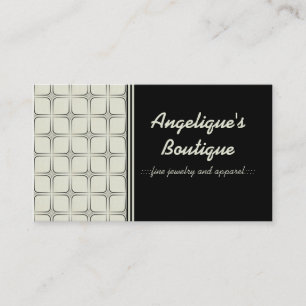 Retro Fabulous Business Card, Black and White Card