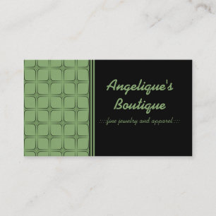 Retro Fabulous Business Card, Light Green Card