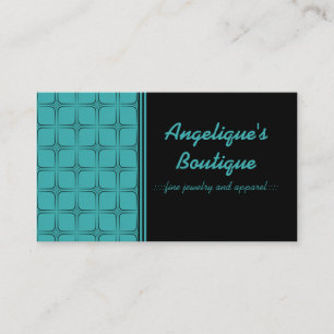 Retro Fabulous Business Card, Turquoise Card