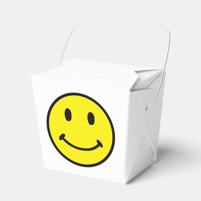 Retro Face Yellow Take Out Container Favour Box (Front Side)