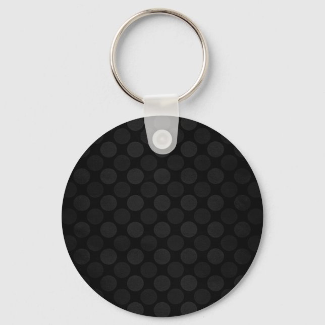 Retro faded black circles pattern key ring (Front)