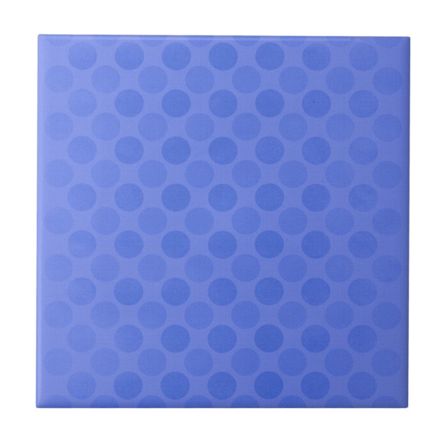Retro faded blue circles pattern tile (Front)