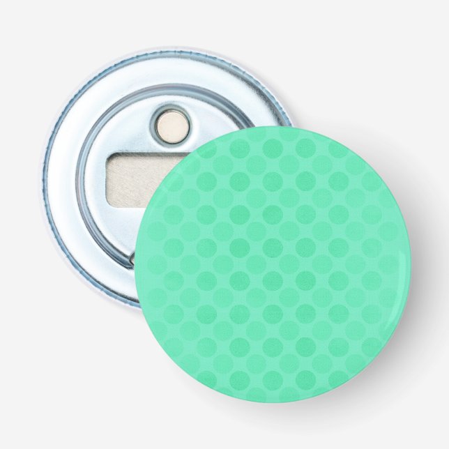 Retro faded green circles pattern bottle opener (Front)