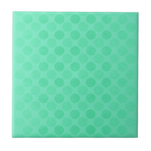 Retro faded green circles pattern tile
