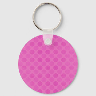 Retro faded pink circles pattern key ring