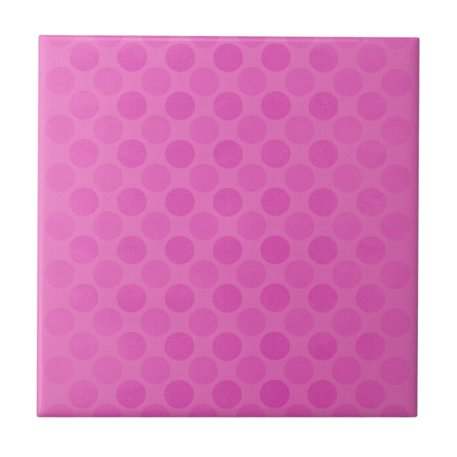 Retro faded pink circles pattern tile (Front)