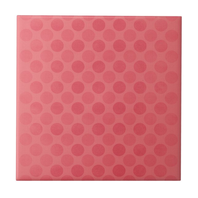 Retro faded red circles pattern tile (Front)