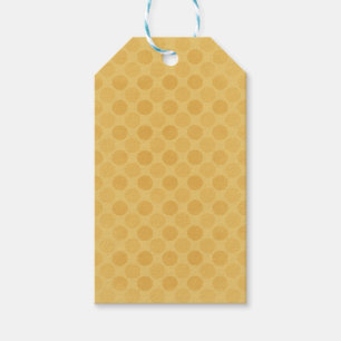 Retro faded yellow circles pattern gift tags
