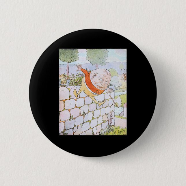 Retro Fairy The Great Fall Humpty Dumpty 1 6 Cm Round Badge (Front)