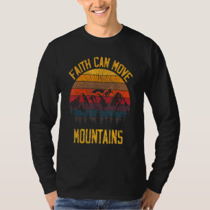 Retro Faith Can Move Mountains Mens Womens Vintage T-Shirt