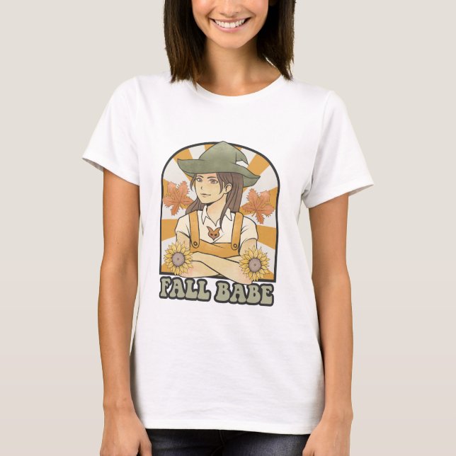 Retro Fall Babe - Fall T-Shirt (Front)