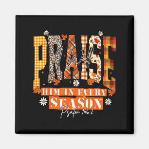 Retro Fall For Jesus He Never Leaves Autumn Christ Magnet