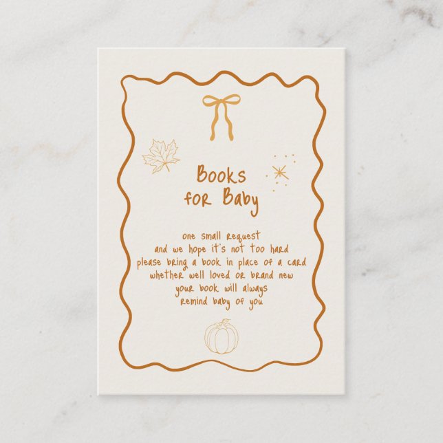Retro Fall Sketch Books for Baby Enclosure Card (Front)