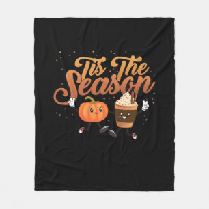 Retro Fall Tis The Season Fleece Blanket