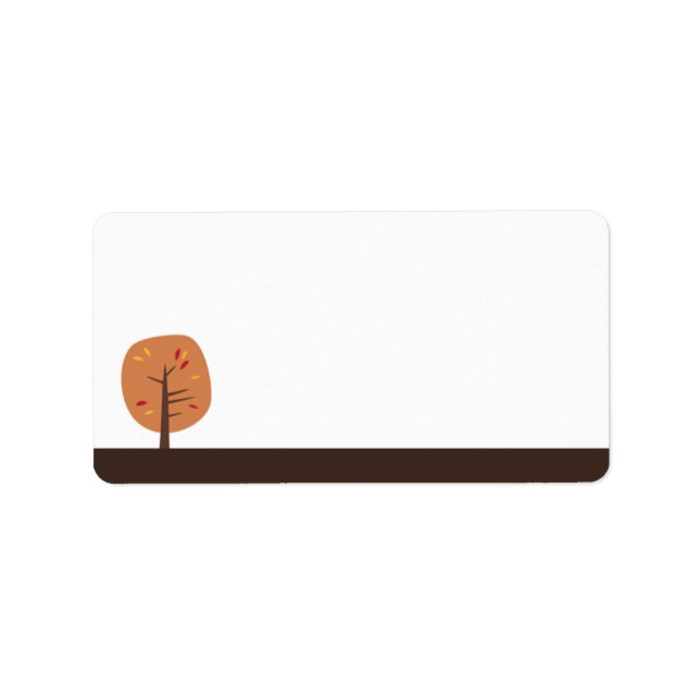 Retro Fall Trees | Address Label (Front)